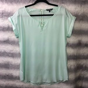 Express cuffed satin top